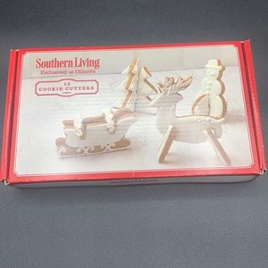 VTG Southern Living 3D Cookie Cutters Tree Sleigh Snowman Reindeer NIP Sealed